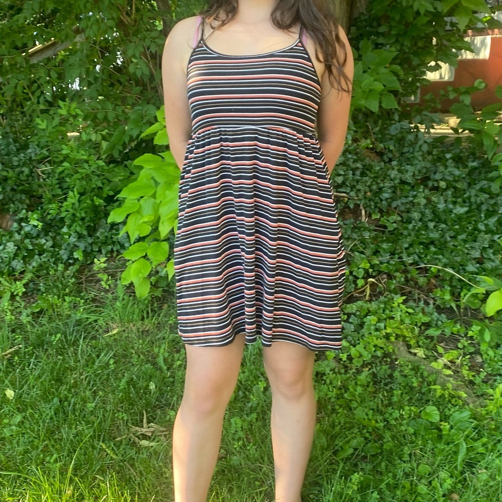 Wild Fable Multicolor Striped Mini Sun Dress SZ. S EUC